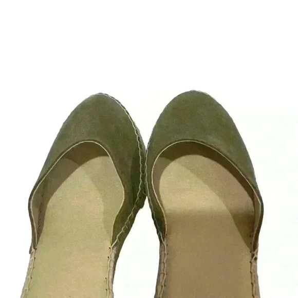 Espadrij l'originale Women Suede Green Jute Heels Ankle Strap Platform Sz 40/ 10 - Picture 10 of 16